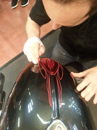 Alex am Pinstripen